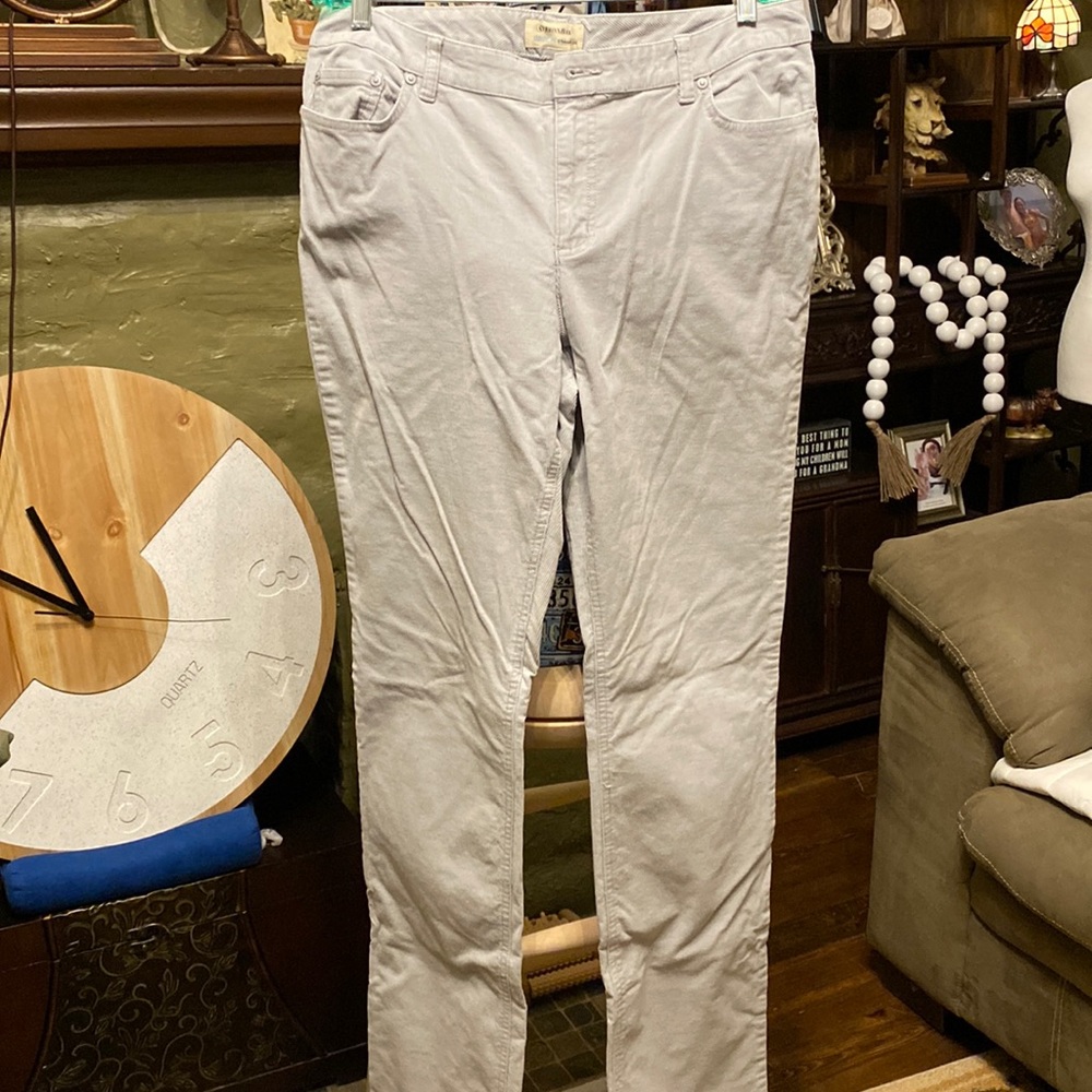 St John’s Bay classic fit straight leg corduroy jeans in dove gray